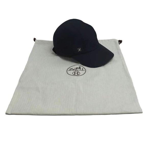 Hermes Davis Pois Medor Cap Navy N 56